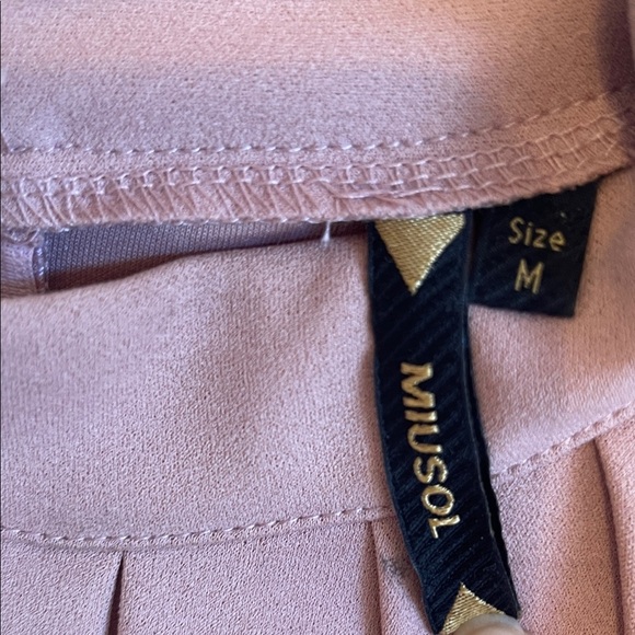 Miusol Asymmetrical Mauve Dress with Ruffle Detail - Picture 3 of 6